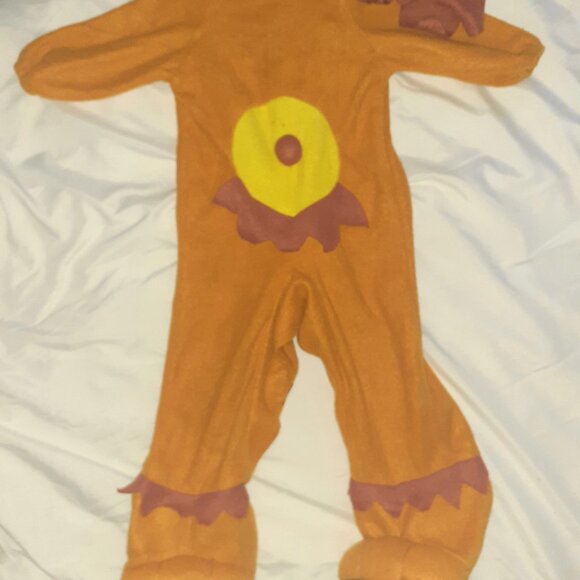 RUBIES MONKEY BANANA COSTUME 2 PC JUMPSUIT FOOTED OUTFIT INFANT SIZE 0-6 MONTHS - Picture 2 of 4
